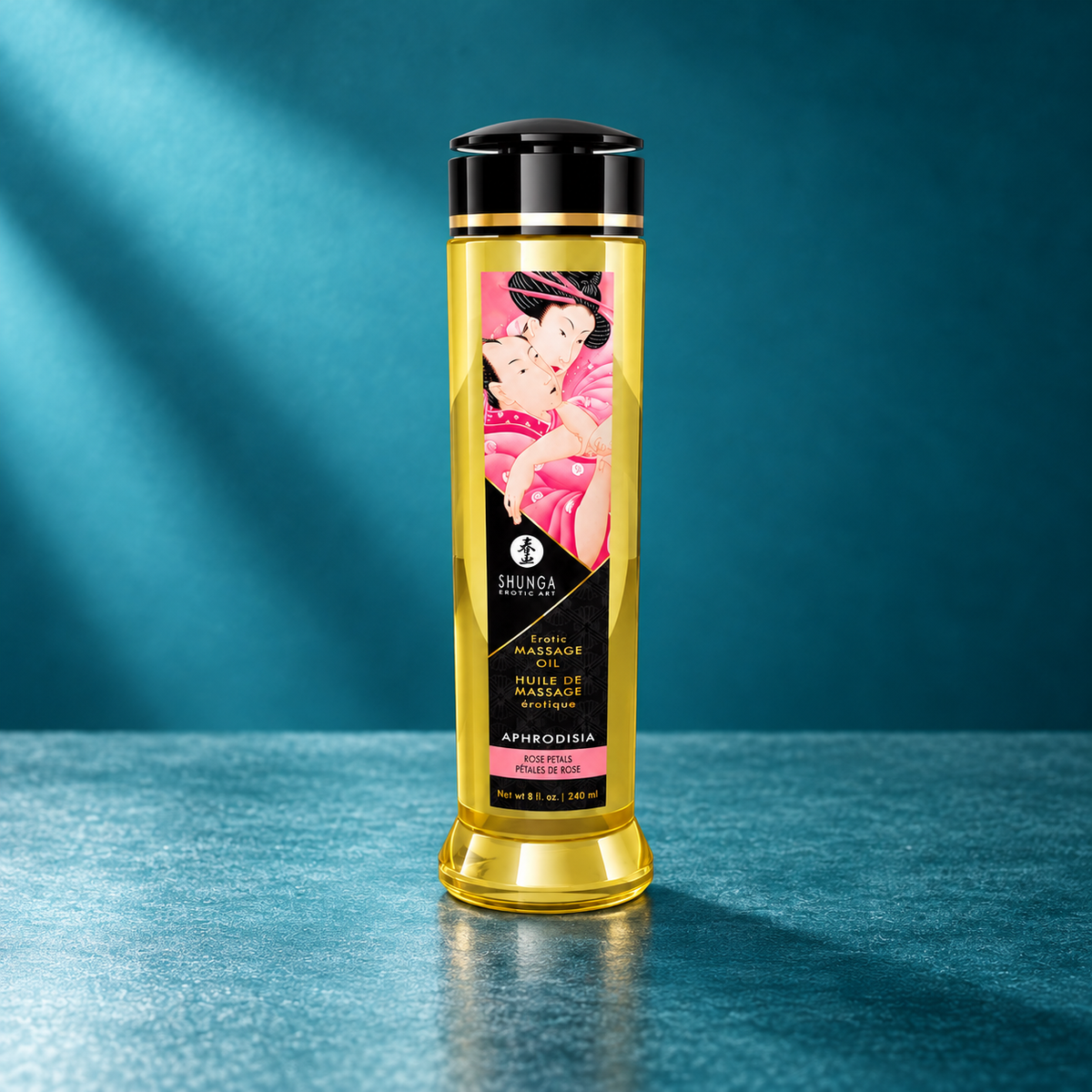 Shunga Aphrodisia Erotic Massage Oil, Rose Petals, 240 ml