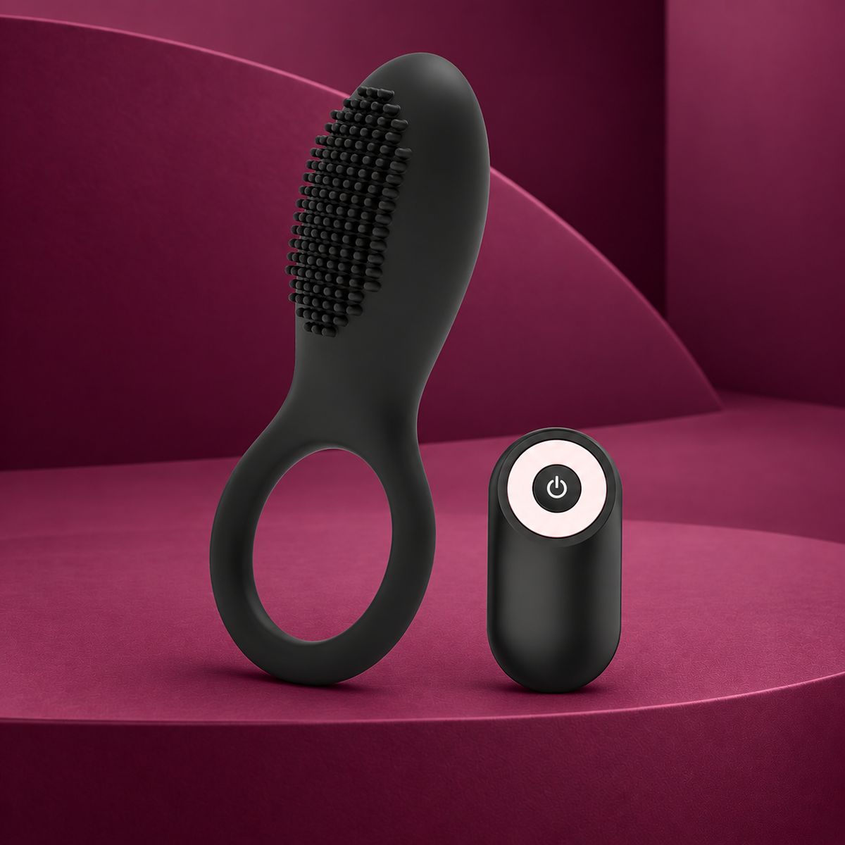 Coquette Chic Desire Rechargeable Remote-Control Penis Ring, Black & Gold