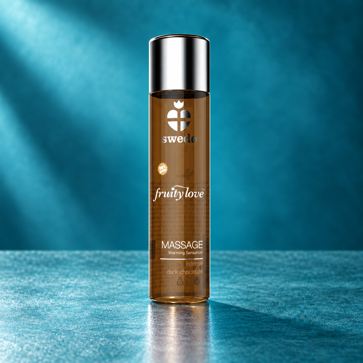 Swede Fruity Love Warming Massage Oil, Intense Dark Chocolate — 60 ml