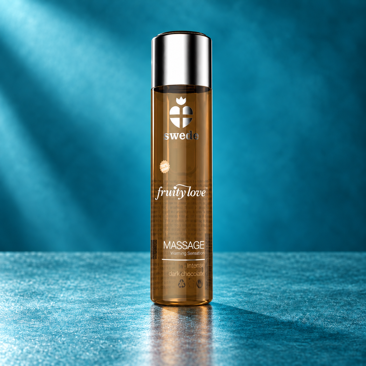 Swede Fruity Love Warming Massage Oil, Intense Dark Chocolate — 120 ml