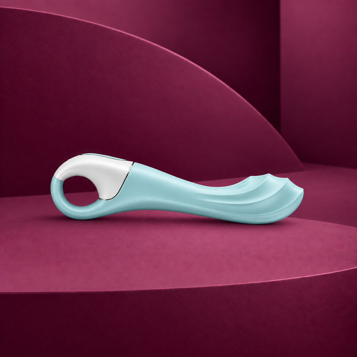 Satisfyer Air pump vibrator 5+ inflatable g-spot vibrator app blue