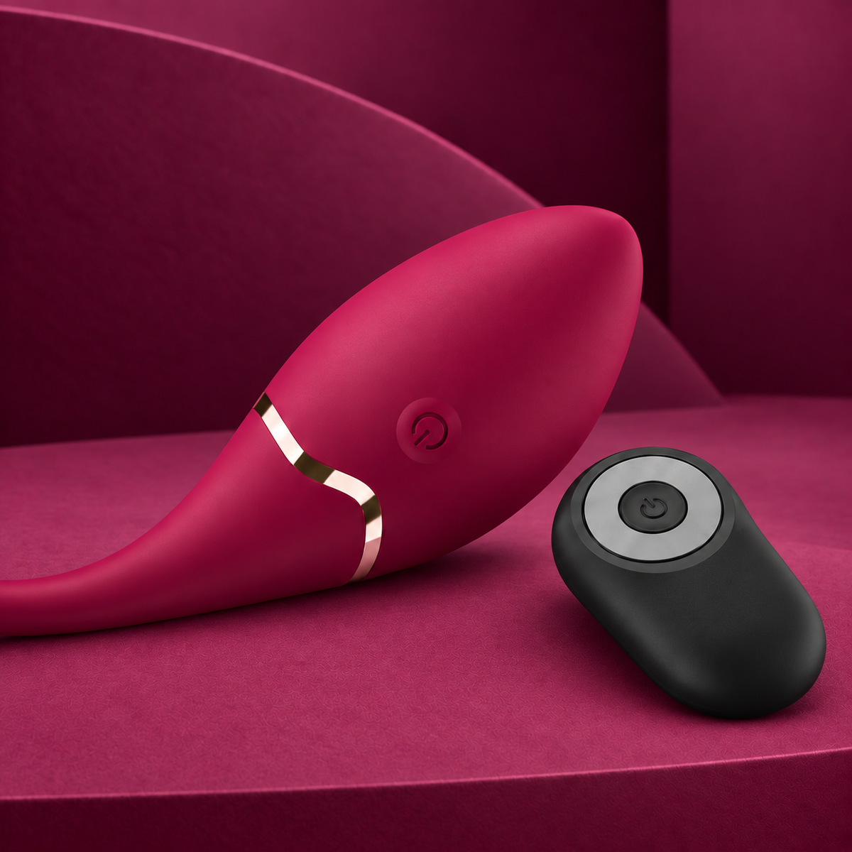 Cici Beauty Vibrating Egg — power, band and remote detail
