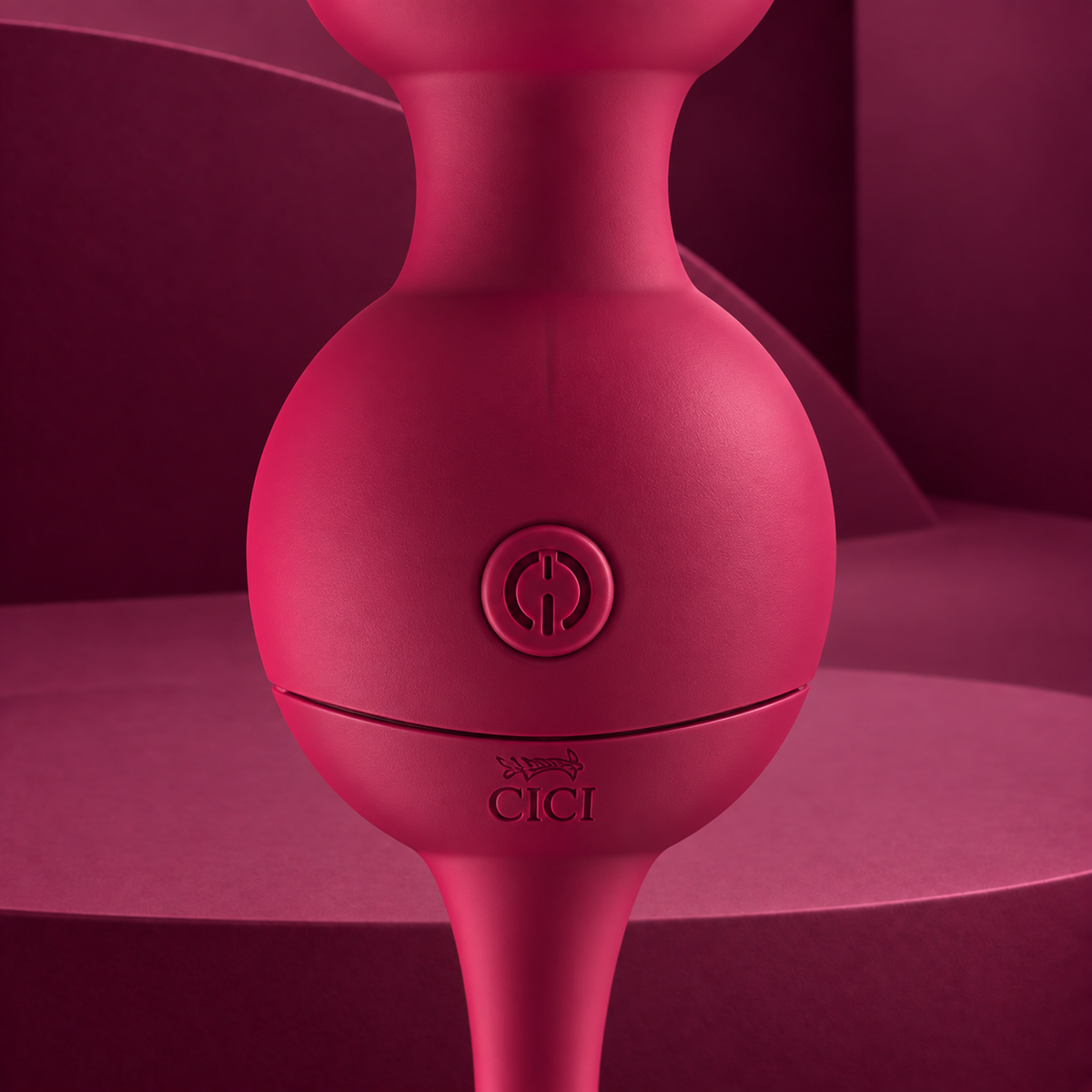 Cici Beauty Premium silicone 3 vibrating kegel beads remote control — detail view