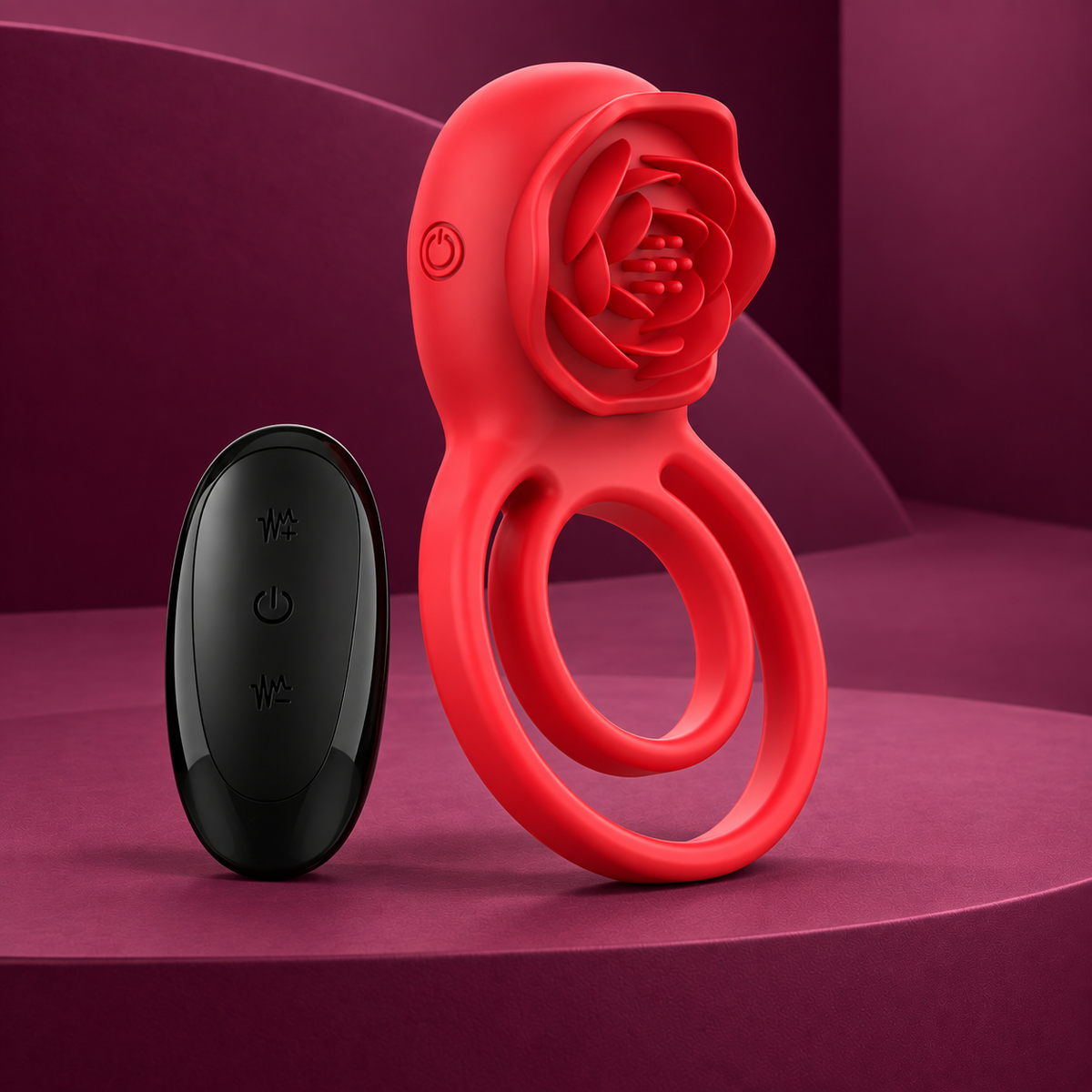 Intense Gail stimulator rose 10 vibrations red remote control