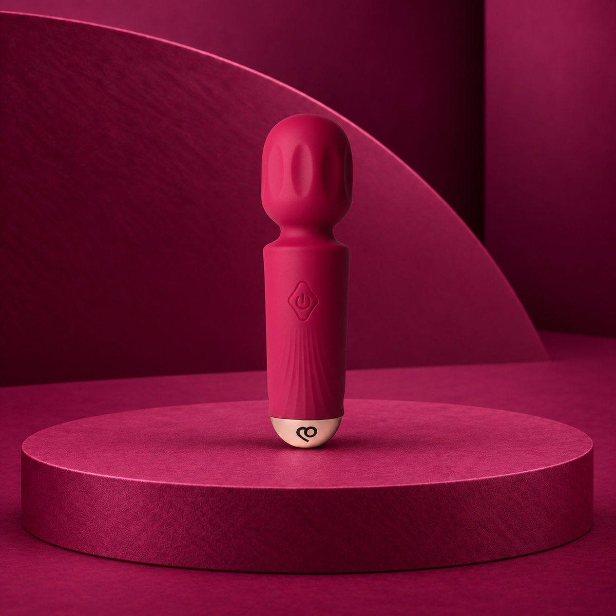 Rocks-Off Mini Rechargeable Wand 16 Functions 4 Colors — Burgundy