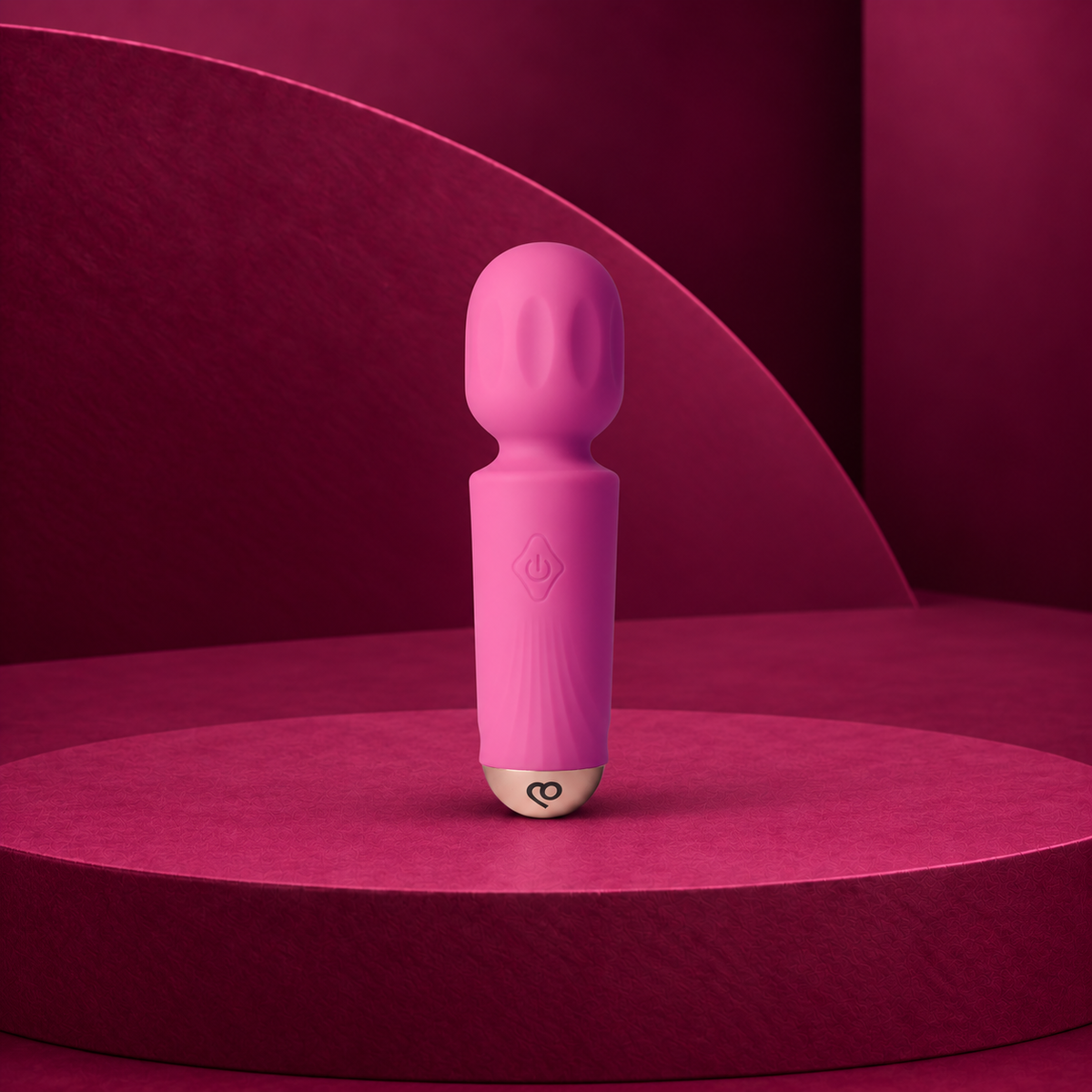 Rocks-Off Mini Rechargeable Wand 16 Functions 4 Colors — Fuchsia