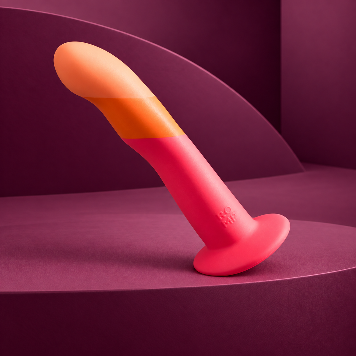 ROMP Dizi Tricolour Silicone Dildo with Suction Cup, 18 cm