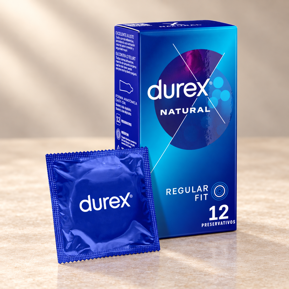Durex Natural Plus Condoms, 12 Pack