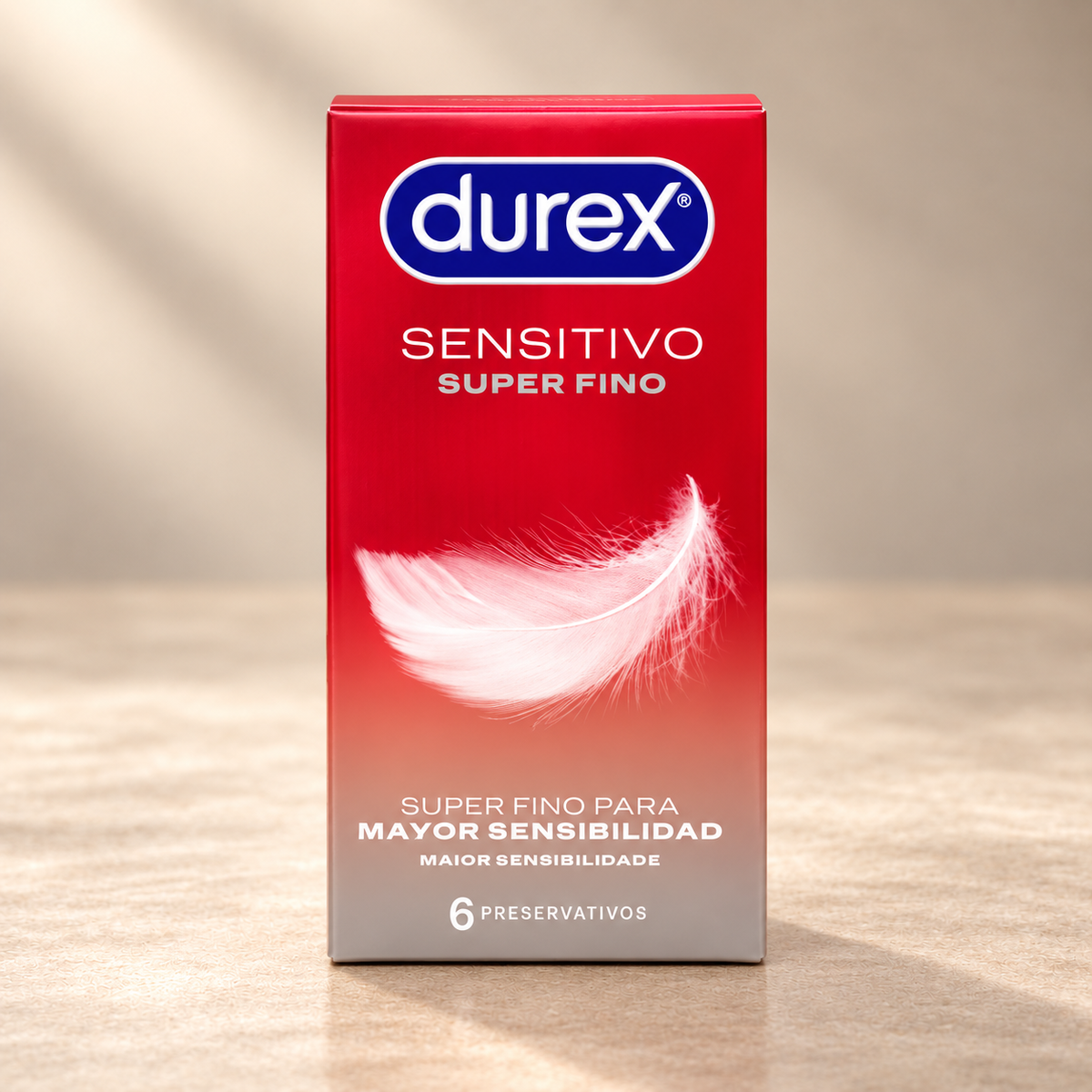 Durex Sensitive Total Contact Ultra-Thin Condoms, 6 Pack