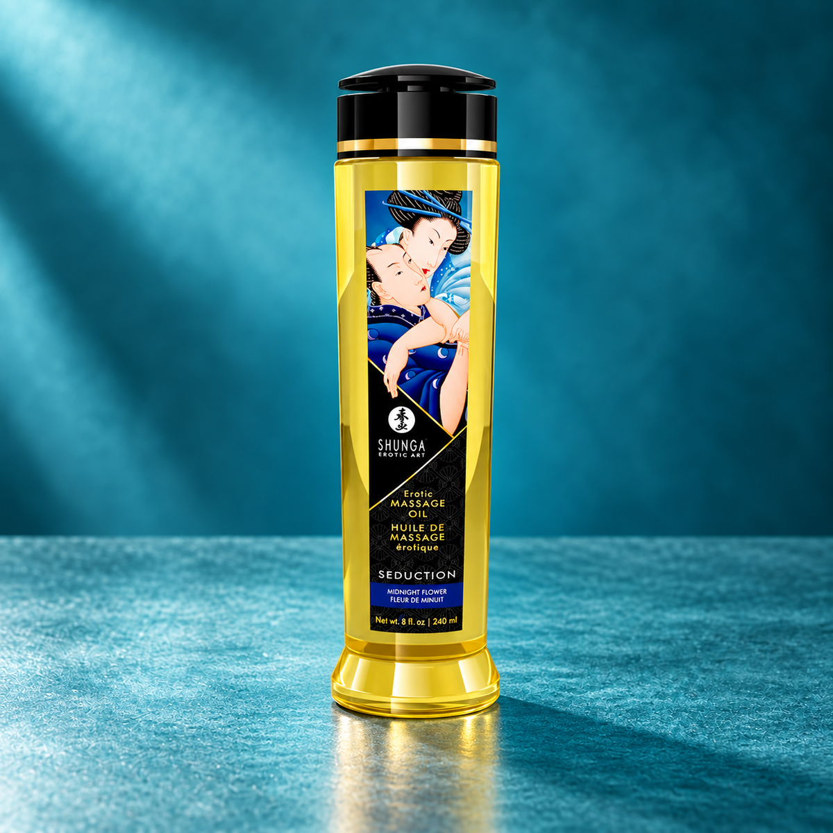Shunga Seduction Erotic Massage Oil, Midnight Flowers, 240 ml