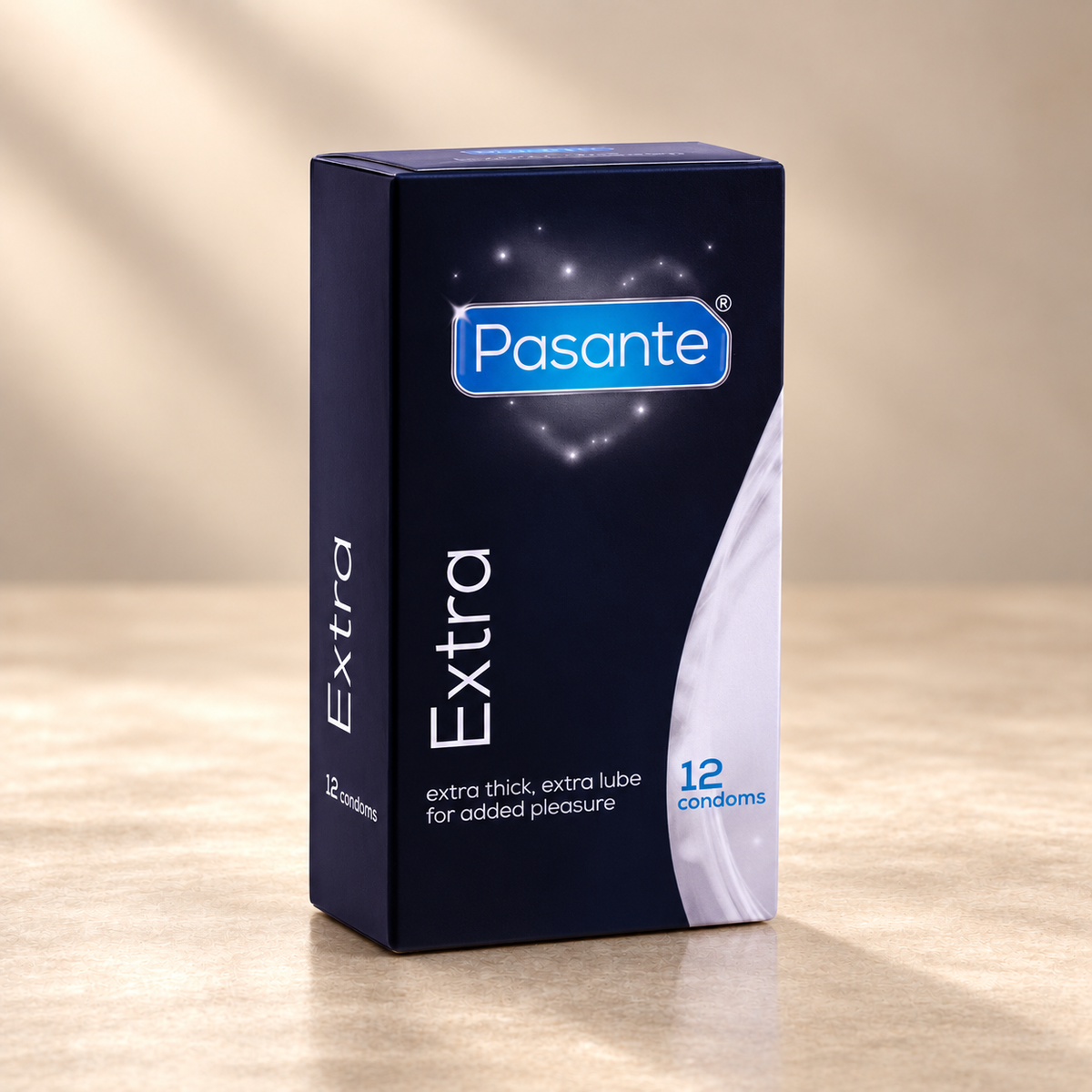 Pasante Extra-Thick Condoms, 12 Pack