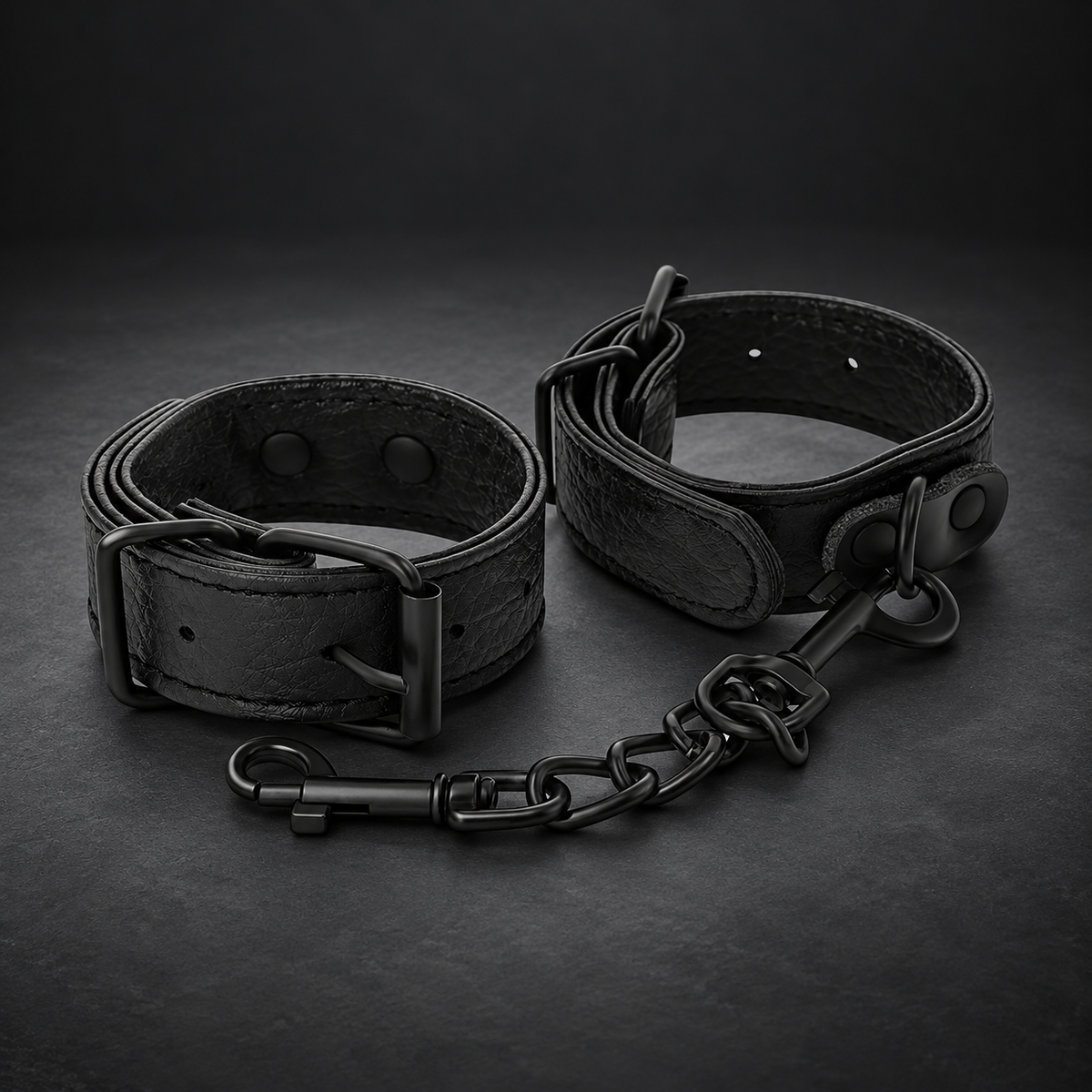 Darkness Wide thin textured handcuffs