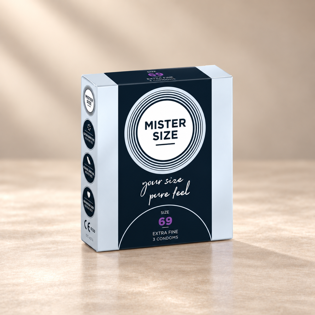 Mister Size Condoms, 3 or 10 Pack, Multiple Sizes — XXXL / 3