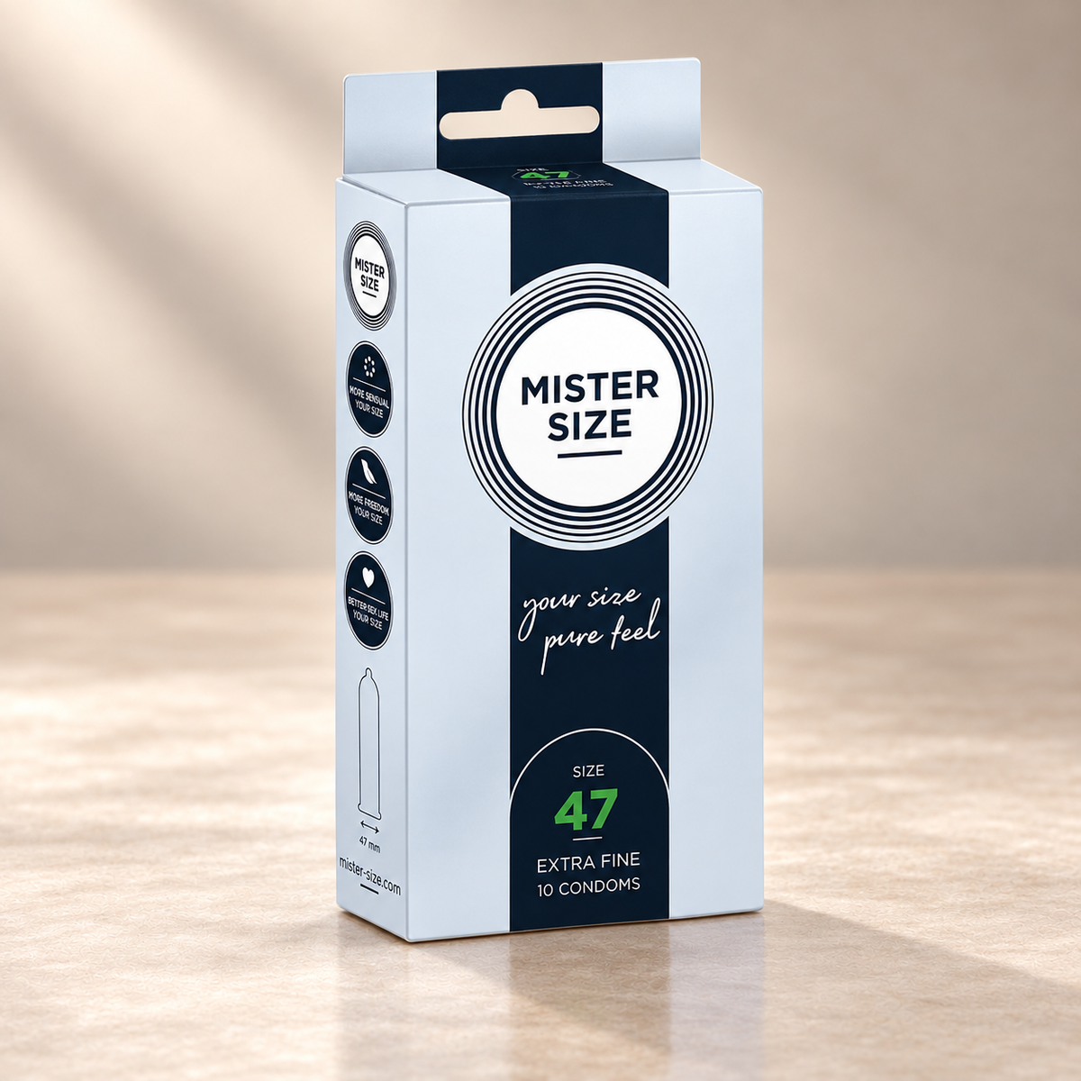 Mister Size Condoms, 3 or 10 Pack, Multiple Sizes — XS / 10
