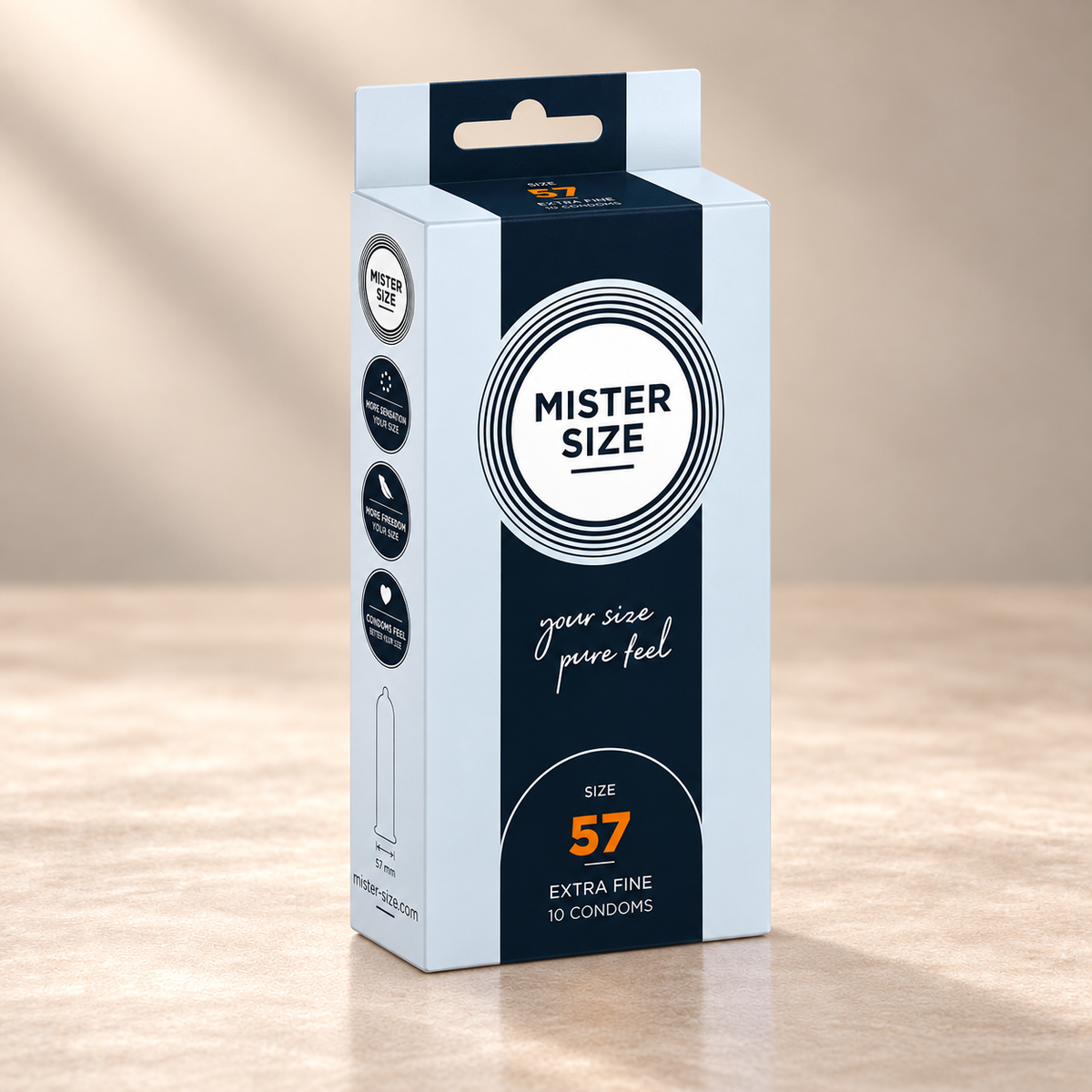 Mister Size Condoms, 3 or 10 Pack, Multiple Sizes — L / 10