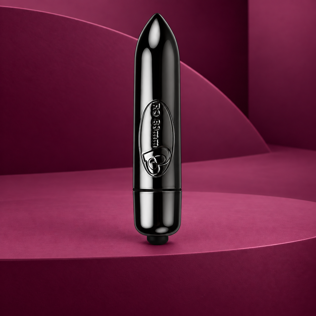 Rocks-Off Vibrating bullet ro-80mm midnight metal