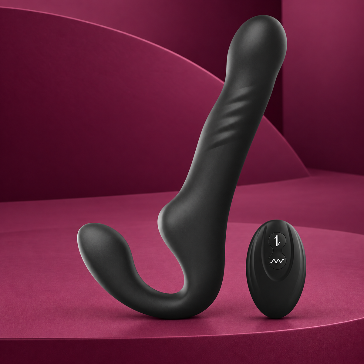 Ibiza Remote control strapless vibrator up & down