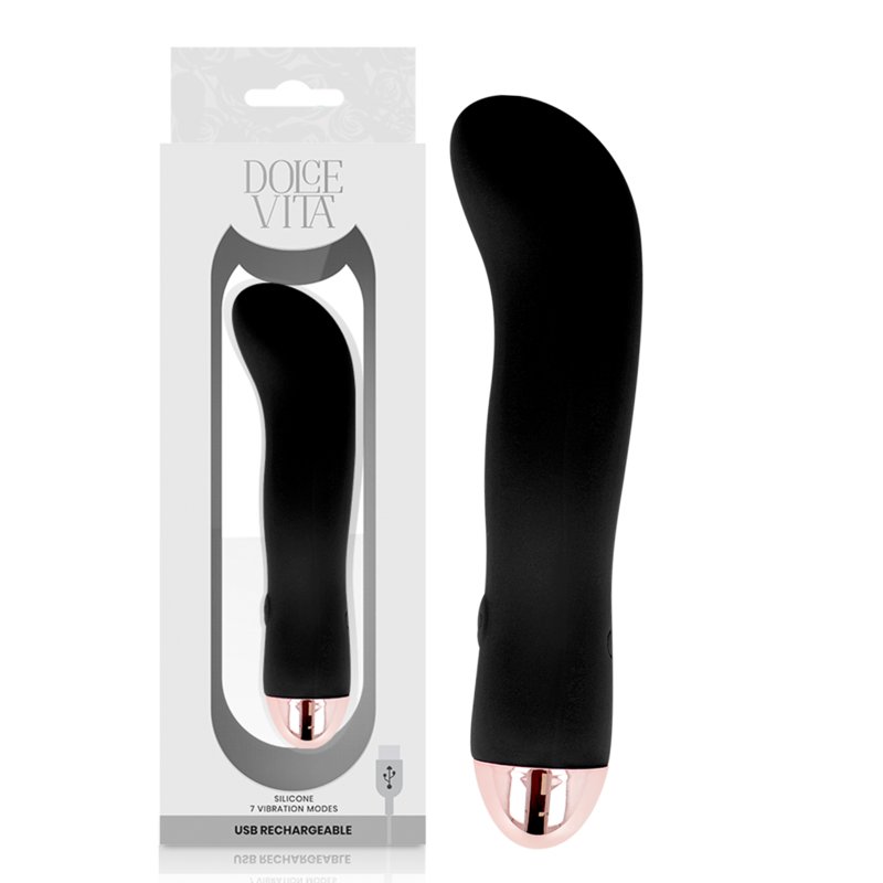 DOLCE VITA - PUNJIVI VIBRATOR TWO BLACK SA 7 BRZINA