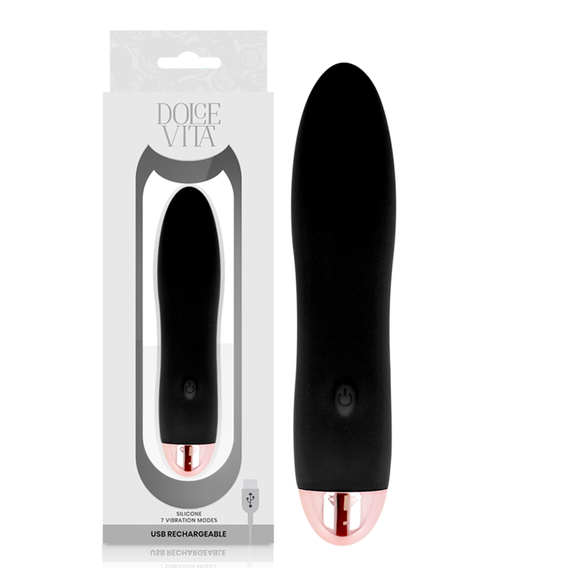 DOLCE VITA - PUNJIVI VIBRATOR CRNI 7 BRZINA
