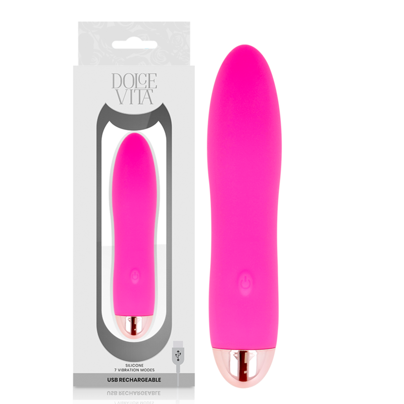 DOLCE VITA - PUNJIVI VIBRATOR ČETIRI ROZE 7 BRZINA