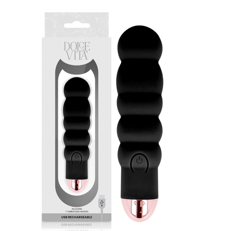 DOLCE VITA - PUNJIVI VIBRATOR SIX CRNI 7 BRZINA