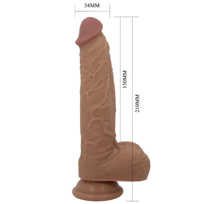 PRETTY LOVE - JONATHAN SILIKONSKI DILDO 3 VIBRACIJE + 3 MERE UMETANJA DALJINSKI UPRAVLJAČ 21 CM