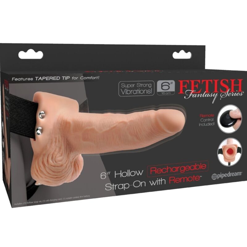 FETIŠ FANTAZI SERIJA - PODESIVI POJAS REALISTIČAN PENIS NA DALJINSKO UPRAVLJANJE SA PUNJIVIM TESTISIMA I VIBRATOROM 15 CM