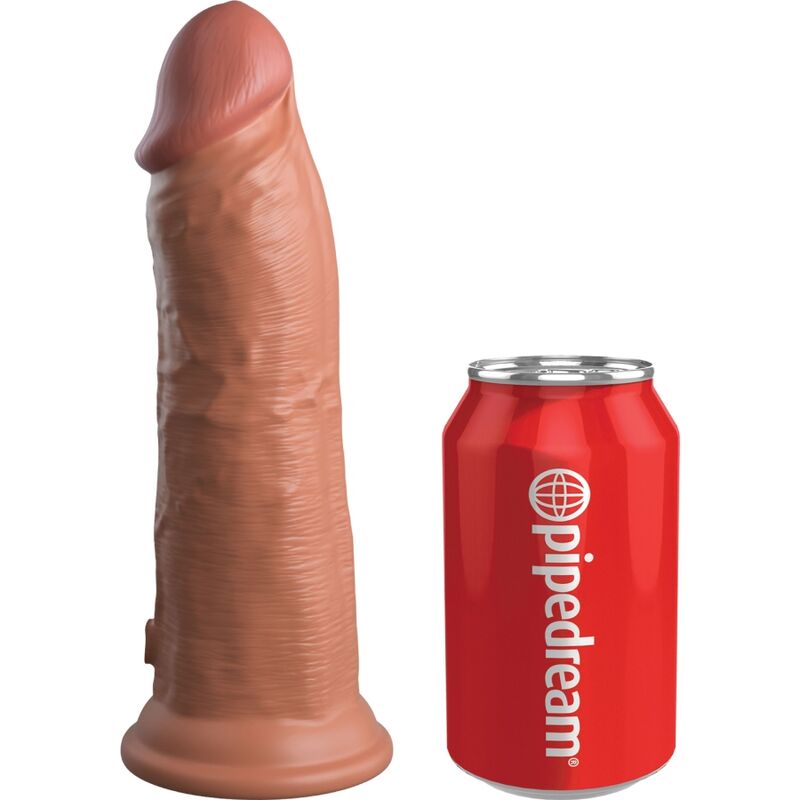KING COCK - ELITNI REALISTIČNI DILDO VIBRIRAJUĆI I SILIKONSKI 20.3 CM KARAMEL