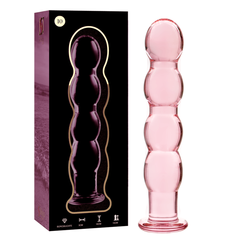 NEBULA SERIJA IBIZA – MODEL 10 DILDO BOROSILIKATNO STAKLO ROZI 16.5 CM -O- 3.5 CM
