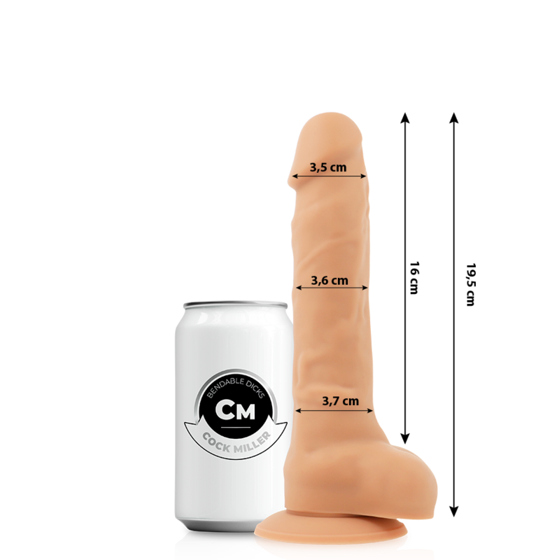 KOK MILER - DILDO REALISTIČAN SILIKON GUSTINE ARTIKULISANO TELO 19,5 CM