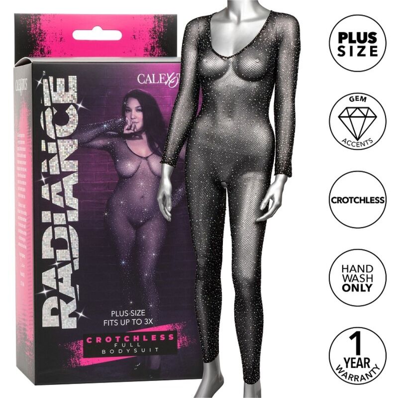 Calexotics — Radiance crotchless full bodysuit rhine plus size — product photo 4