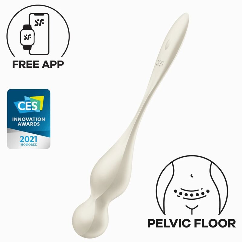 SATISFYER - VIBRIRAJUĆE KEGEL LOPTICE ZA LJUBAVNE PTICE BELE