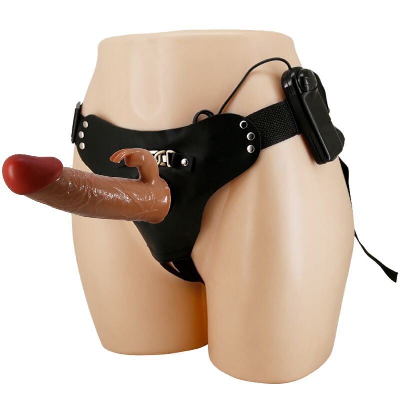 PRETTY LOVE - MARION HARNESS UNIVERSAL BRIEFS SA VIBRIRAJUĆIM DILDOM 19 CM SMEĐA