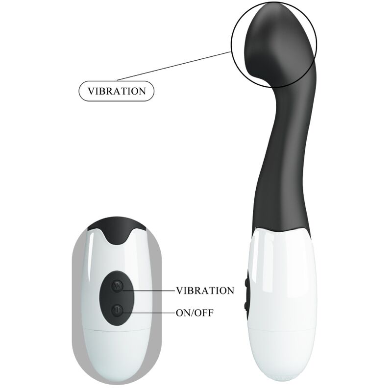 PRETTY LOVE - ČARLS DŽI-SPOT VIBRATOR 30 REŽIMA CRNI