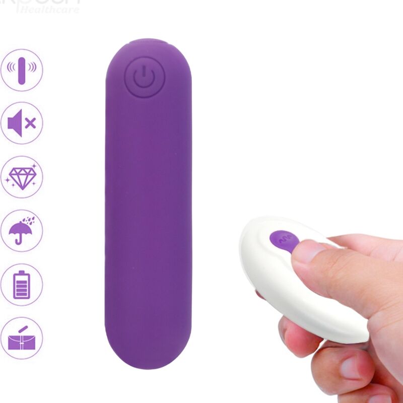 ARMONY - SPLASH JOLINE VIBRATOR METAK SILIKON DALJINSKI 10 VIBRACIJA 6,5 X 1,5 CM LJUBIČASTI