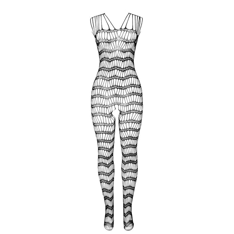 Subblime — 951696 Fishnet Crotchless Bodystocking with Shoulder Straps, Black, One Size — product photo 4