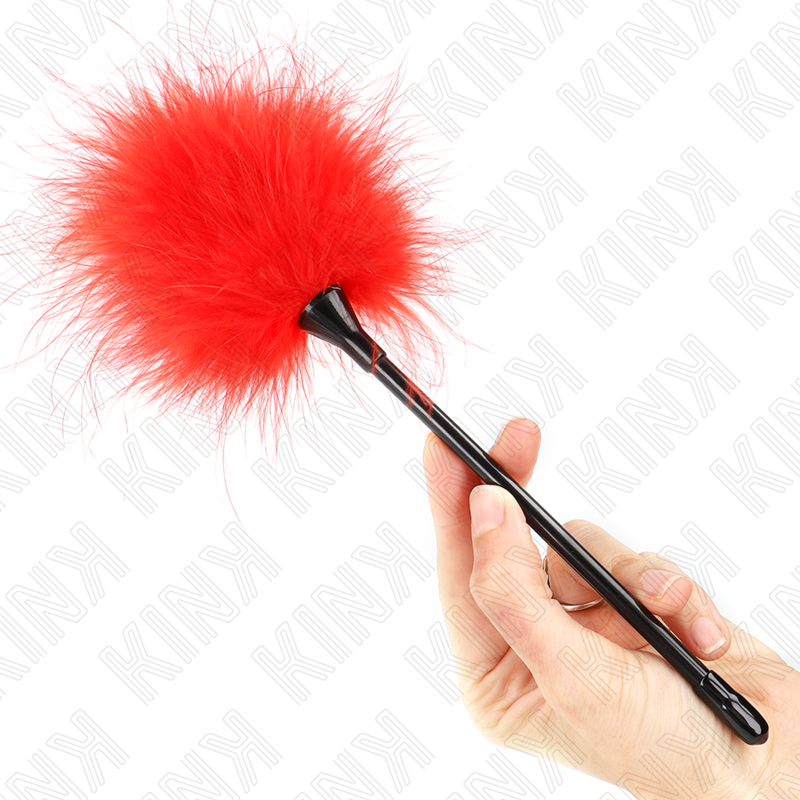 KINK - CRVENO PERJE ZA GOLICANJE KORIŠĆENO ZA KOMPLET ZA VEZIVANJE 27 CM