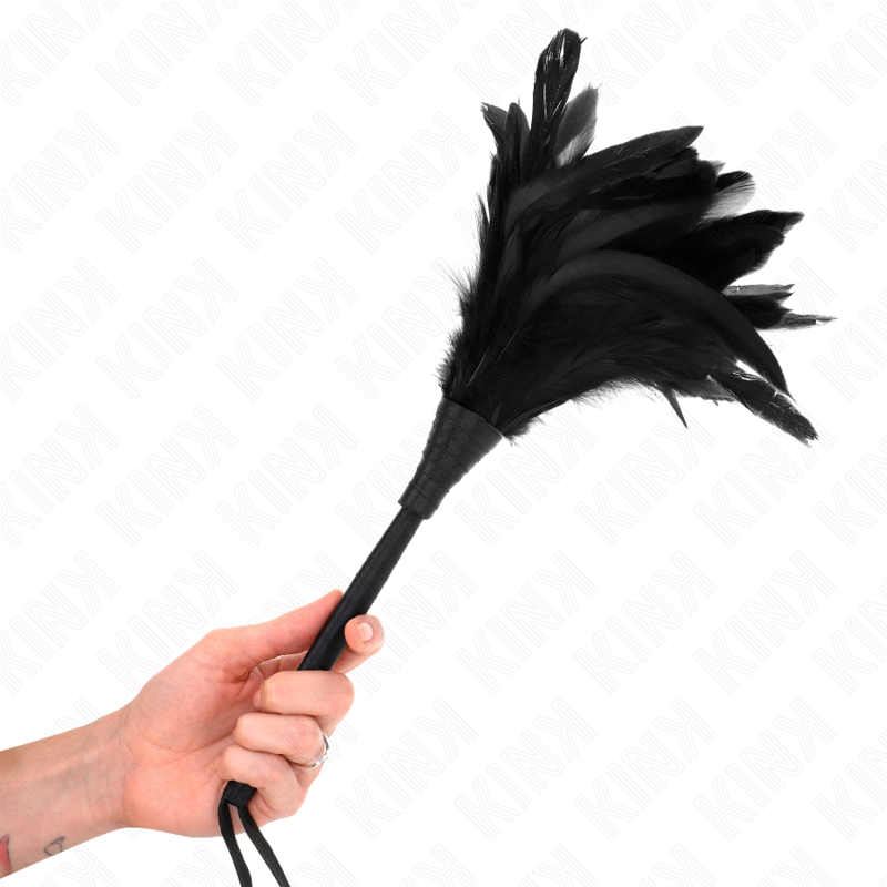 KINK - CRNE SOBARICE PERJANICE ZA GOLICANJE U OBLIKU ROGA 36 CM