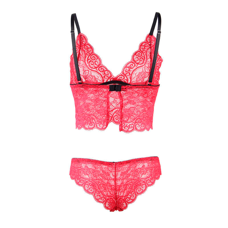 Subblime — 953904 silk and lace nightgown + panties red l/xl — product photo 5
