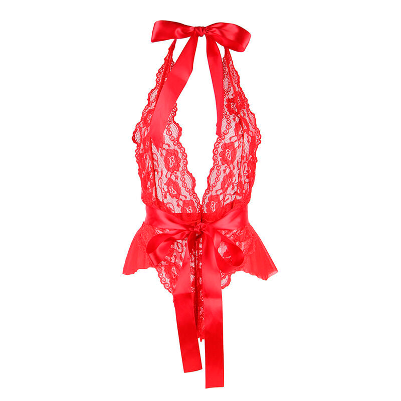 SUBBLIME - 953980 SEKSI BODI SA KARNERIMA + KAIŠ CRVENI L/XL