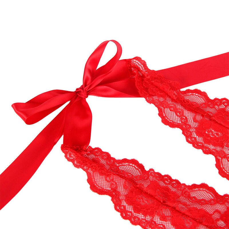 SUBBLIME - 953980 SEKSI BODI SA KARNERIMA + KAIŠ CRVENI L/XL