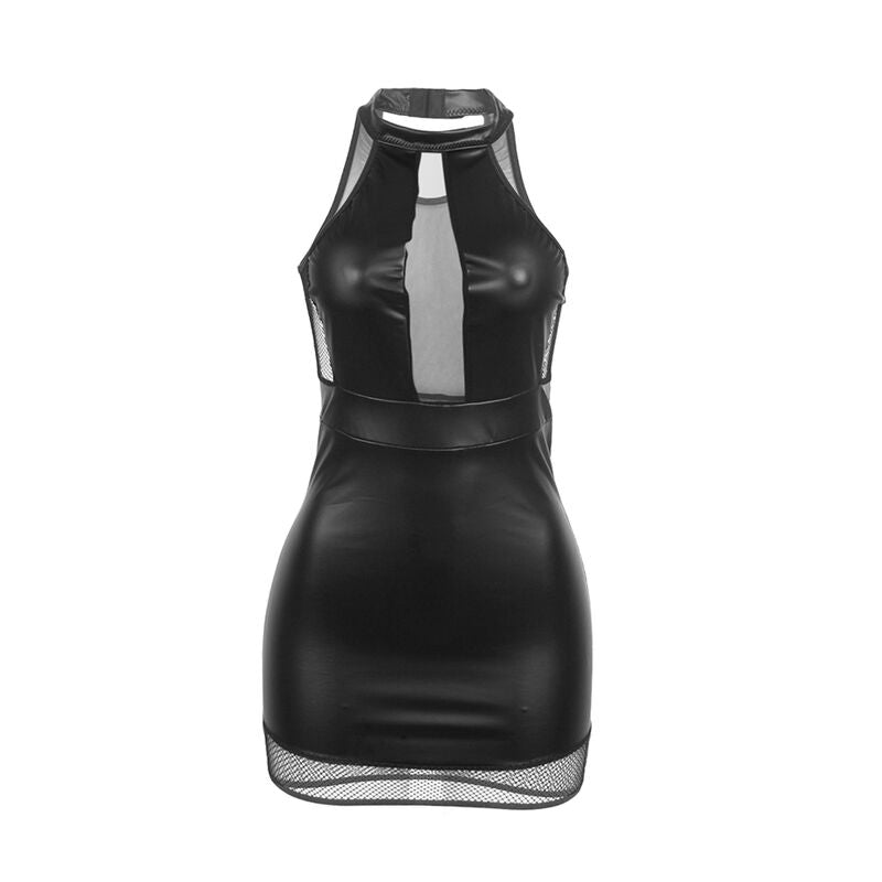 SUBBLIME - 955472 HALTER NECK HALJINA SA PROZIRNIM DETALJIMA CRNA S/M