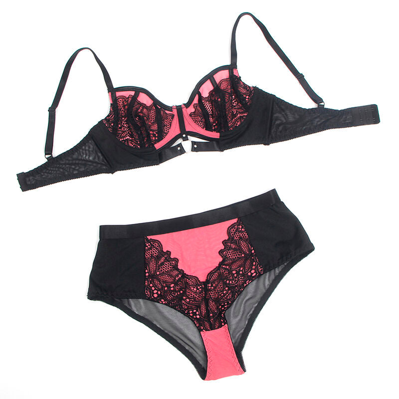Subblime — 955588 pink patent leather mesh zipper bra set l/xl — product photo 5