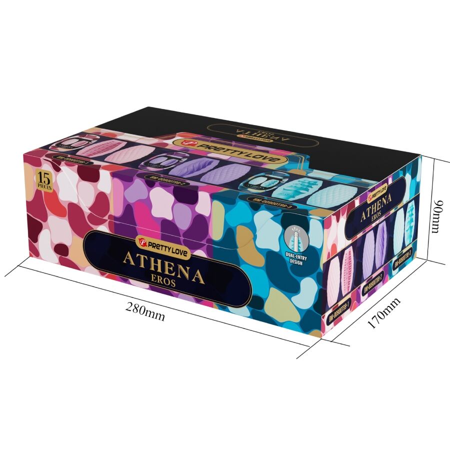 PRETTY LOVE - ATHENA EROS PAKOVANJE 15 RAZLIČITIH MUŠKIH MASTURBATORA