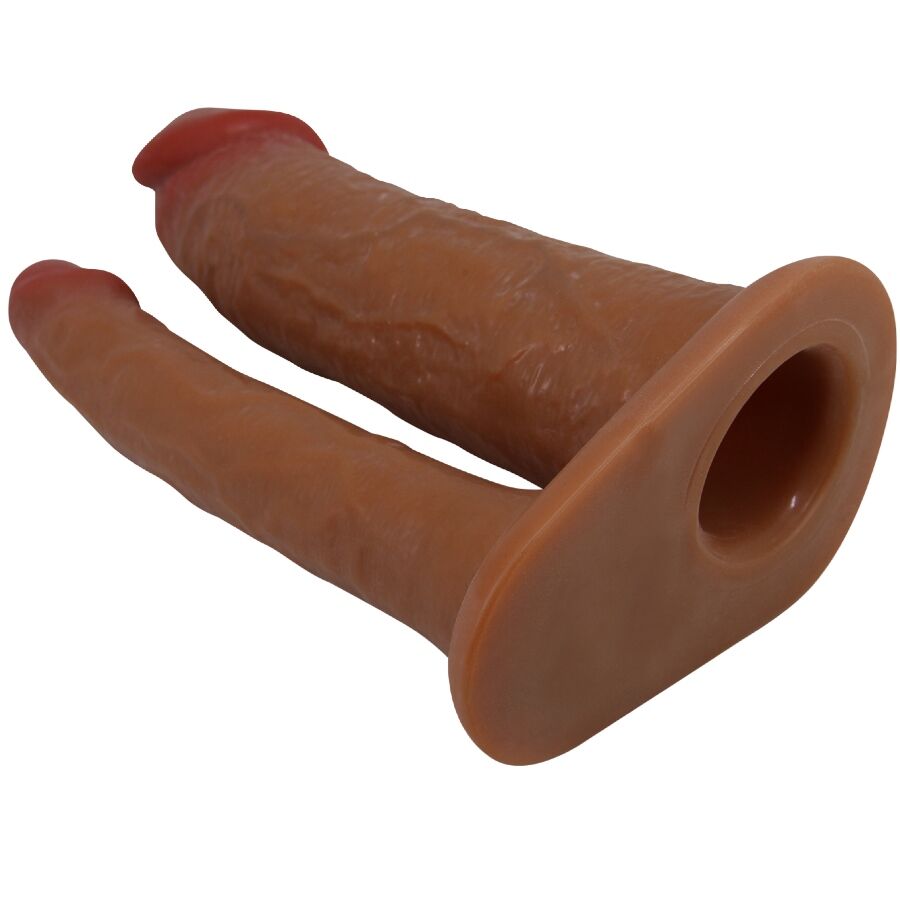 PRETTY LOVE - YAIRON NAVLAKA ZA PENIS SA DVA PENISA SA PRODUŽETKOM OD 4 CM MULAT