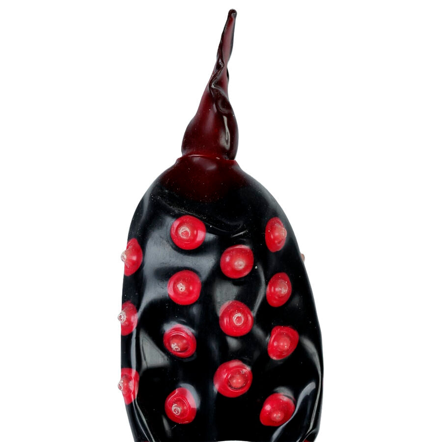 CONDOMERIE - RUČNO OSLIKANI NOVELTY KONDOMI CRNI FAKIR XL