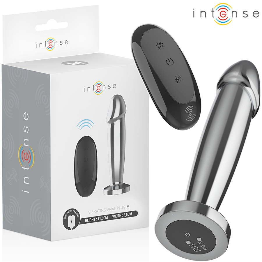 INTENZIVAN - ANALNI ČEP 10 VIBRACIJA METALNI DILDO SA DALJINSKIM UPRAVLJAČEM M