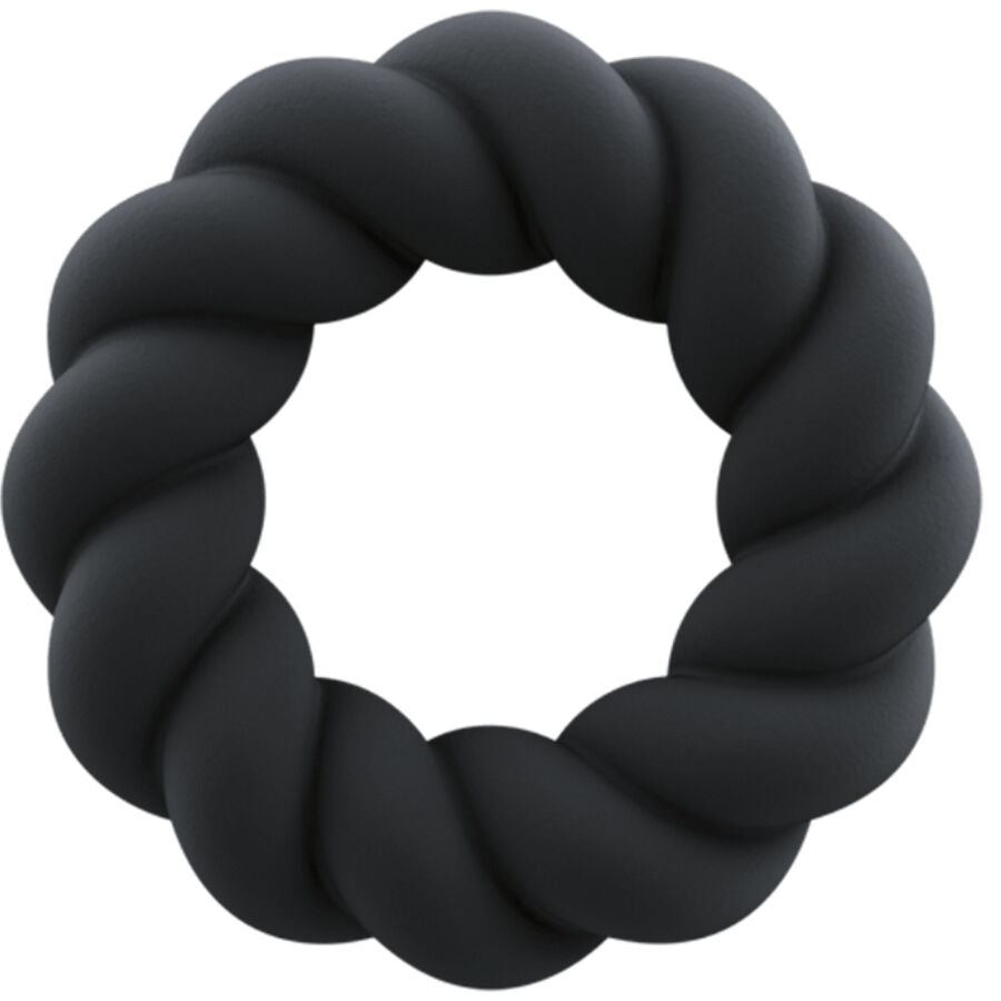 ROCKS-OFF - TWIST CRNI SILIKONSKI MASTURBATOR PRSTEN