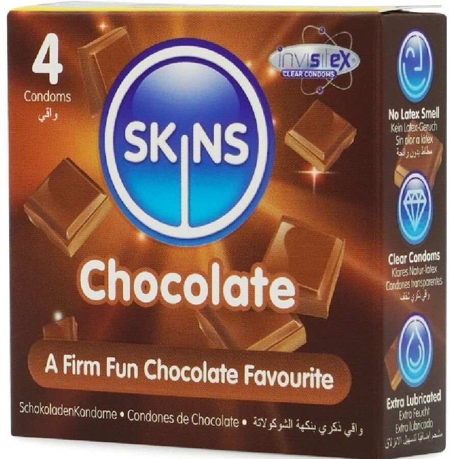 SKINS - ČOKOLADNI PREMIUM KONDOMI PAKOVANJE 4