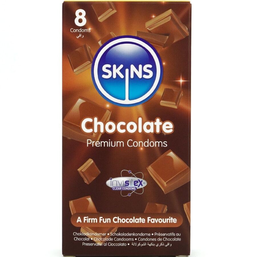 SKINS - ČOKOLADNI PREMIUM KONDOMI PAKOVANJE OD 8 KOMADA
